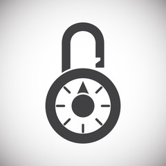 Smart lock icon on background for graphic and web design. Simple illustration. Internet concept symbol for website button or mobile app.