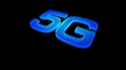 Futuristic holographic 5G digital wireless high speed fifth innovative generation for cellular network connectivity, high speed Internet broadband network