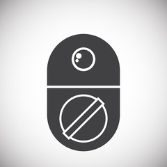 Smart lock icon on background for graphic and web design. Simple illustration. Internet concept symbol for website button or mobile app.