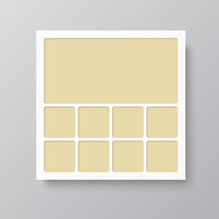 Collage nine frames, photos, parts or pictures.