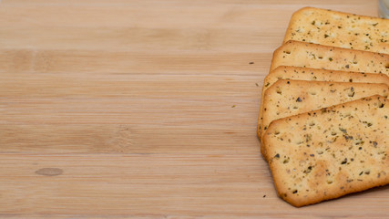 biscuits  on wooden board