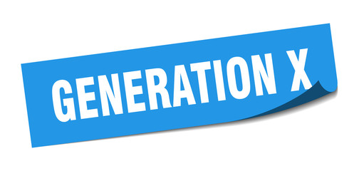 generation x sticker. generation x square isolated sign. generation x