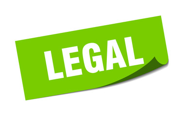 legal sticker. legal square isolated sign. legal