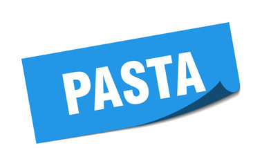 pasta sticker. pasta square isolated sign. pasta
