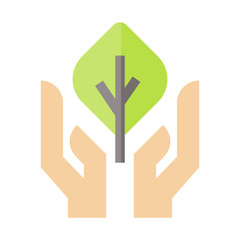 Fototapeta premium Save planet Rain clouds icon. Flat illustration colored vector isolated icons of Eco Clean Green Energy for web