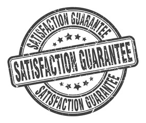 satisfaction guarantee stamp. satisfaction guarantee round grunge sign. satisfaction guarantee