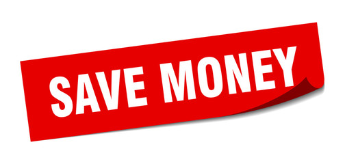 save money sticker. save money square isolated sign. save money