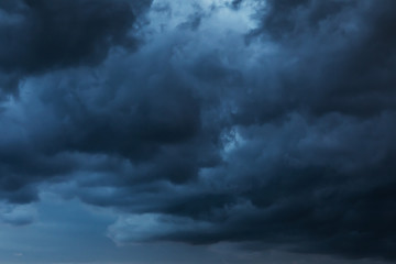 Fototapeta na wymiar Texture of the sky covered with dark rain clouds