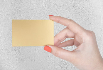 Blank business card