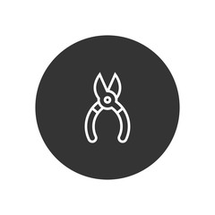 Pliers vector icon in modern style for web site and mobile app