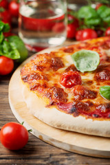 Homemade Italian pizza Margherita