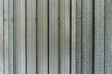 Aluminum Zinc Alloy Silicon Coated Light Steel Texture Background. Fence Roofing and Border Material Surface.