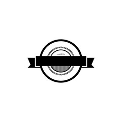 vintage badge blank circle abstract ribbon  logo design