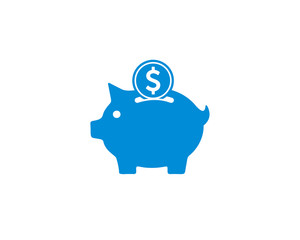 Piggy bank, money icon symbol