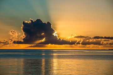 夕焼けの海