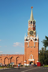 Fototapeta na wymiar Spasskaya tower, Moscow Kremlin, Russia 