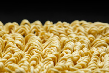 dried Chinese noodles close up, background. macro shot