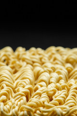dried Chinese noodles close up, background. macro shot