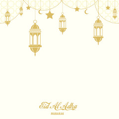 Obraz na płótnie Canvas Eid Mubarak. Ramadan Mubarak greeting card with Islamic ornaments. Vector
