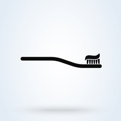 Toothbrush Simple vector modern icon design illustration