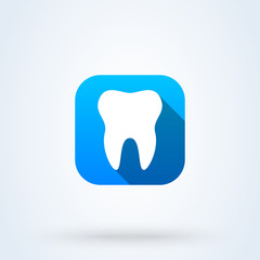 Dental Treatment and Tooth. Simple vector modern icon design illustration.