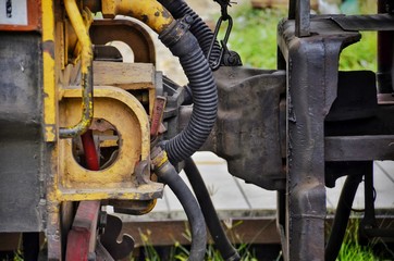 old rusty gears on a background