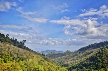 Naklejka premium landscape with clouds