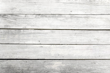 Vintage white wood background - Old weathered wooden plank painted in white color.
