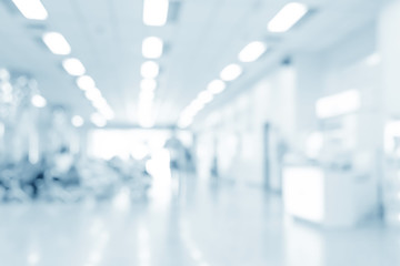 Fototapeta Blurred interior of hospital - abstract medical background. obraz