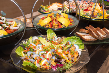 Food Buffet Catering Dining Eating Party Sharing Concept