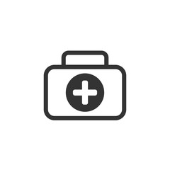 First aid kit icon, vector design