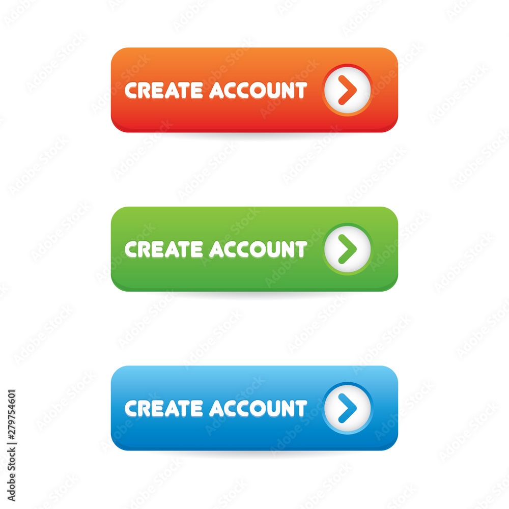 Poster simple and modern create account buttons