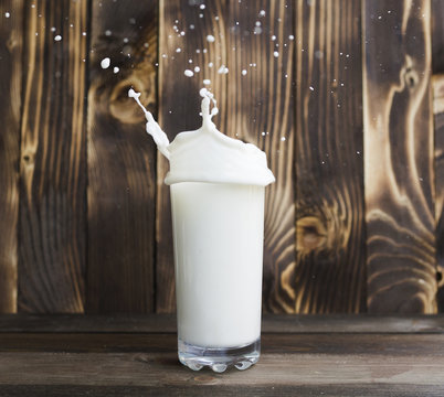 Pouring Milk Out Of Glass