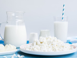 Milk, cottage cheese and dairy products