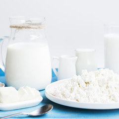 Milk, cottage cheese and dairy products