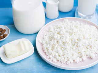 Milk, cottage cheese and dairy products