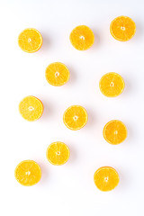 Fresh oranges isolated on white background
