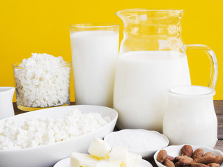 Milk, cottage cheese and dairy products