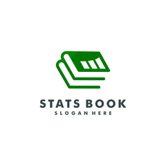book stats logo icon design - vector