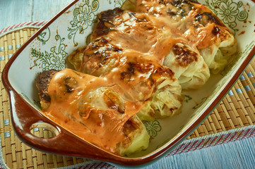 Cabbage Roll Chicken Enchiladas