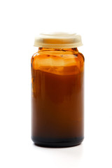 ointment jar isolated on white background .
