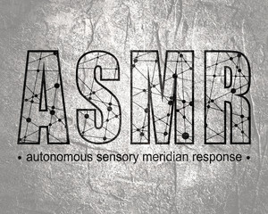 Acronym ASMR - Autonomous Sensory Meridian Response. Health care conceptual image. Connected lines with dots.