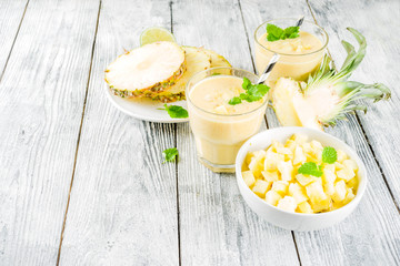 Homemade pineapple smoothie