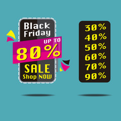 Banner Tag labal for Sale black friday decorate