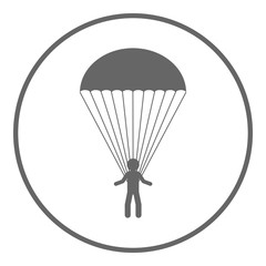 Parachute icon. Parachuting symbol. Vector.