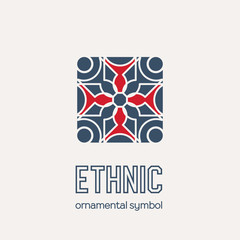 Vector Mosaic Ethnic Emblem