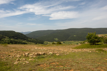Mountains of Valdelinares a day of Summer