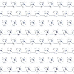 Funny and cute dog seamless pattern,