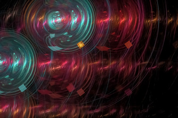 Fototapeta premium abstract digital fractal fantasy design creative glowing