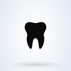 Dental Treatment and Tooth. Simple modern icon design illustration.